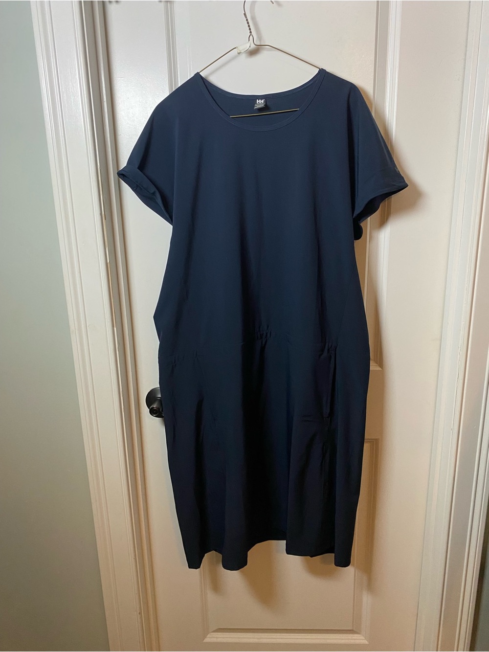 Helly Hansen Navy Short-Sleeve Performance Midi Shift Dress